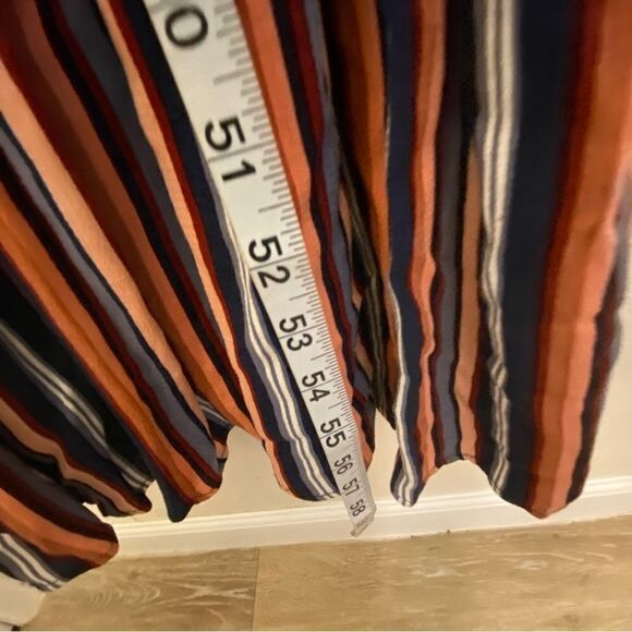 Universal Thread blue stripe smocked boho Square Neck belted Maxi Dress plus XXL - Picture 10 of 12